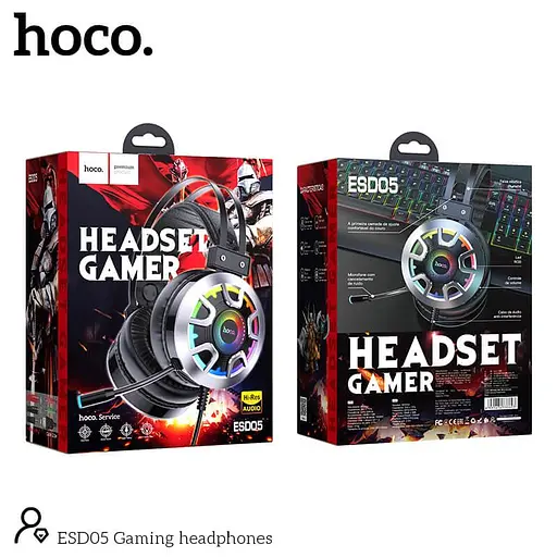 Наушники Hoco Gaming LED headphones Hi-Res ESD05 - фото 10