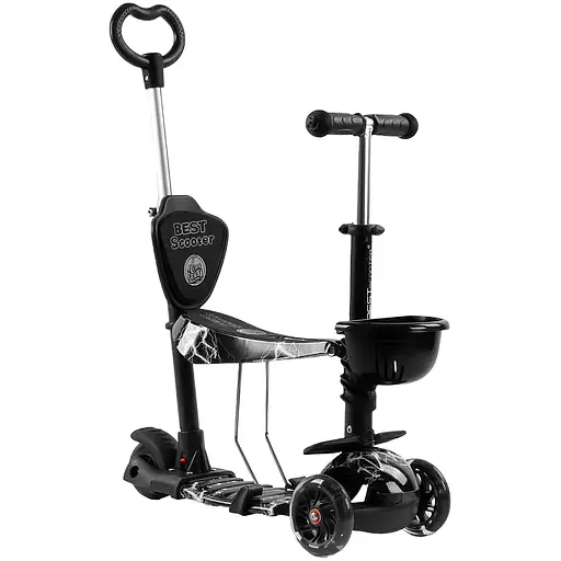 Самокат дитячий 5 в 1 Best Scooter 63-72х54х14 см Чорний 000255098