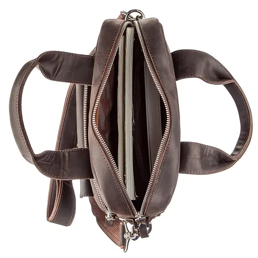 Чоловіча шкіряна сумка SHVIGEL 25х33х7 см sum0012894 - фото 4