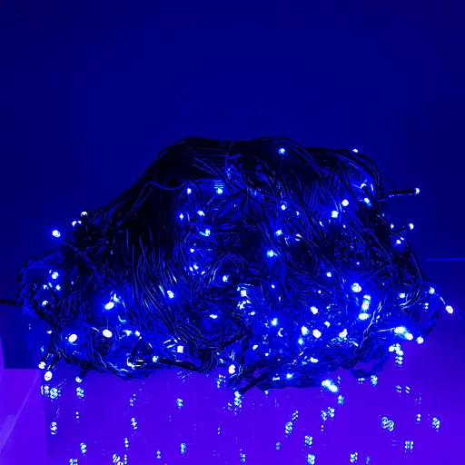 Вулична гірлянда Бахрома GarlandoPro 25 м 405 LED чорний дріт Синій 25MBBL
