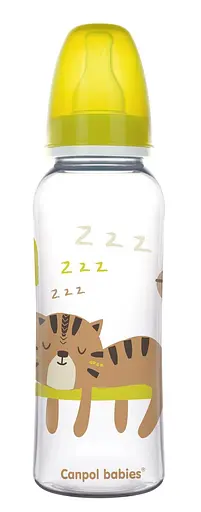 Бутылка с узким отверстием 250 мл с рисунком Желтая - фото 1