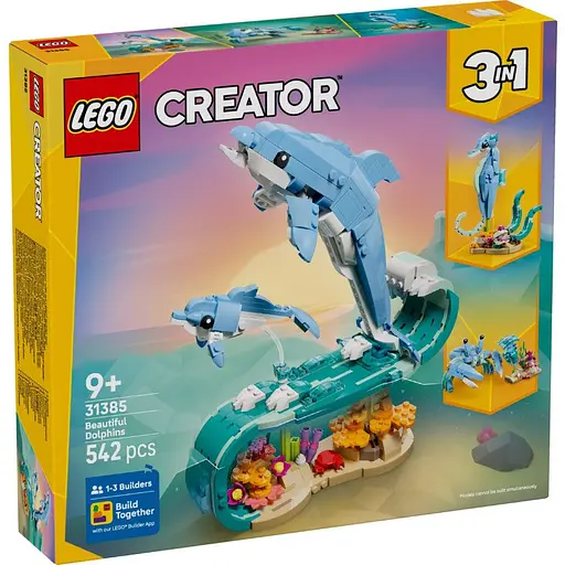 Конструктор LEGO Creator Морские животные: красивые дельфины 542 детали (31385)