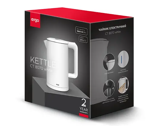Электрочайник Ergo CT 8070 White (6478688) - фото 6