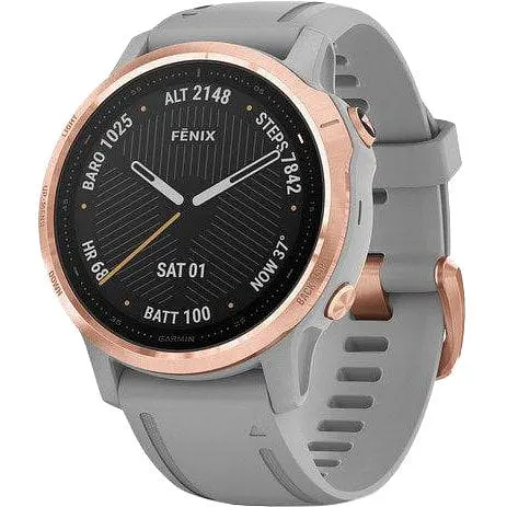 Спортивные часы Garmin Fenix 6S Rose Gold-tone with Powder Gray Band (010-02159-21/20)