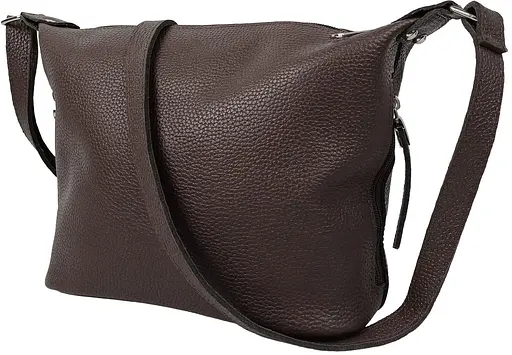 Женская кожаная сумка Borsacomoda темно-коричневая sum0028713 - фото 3