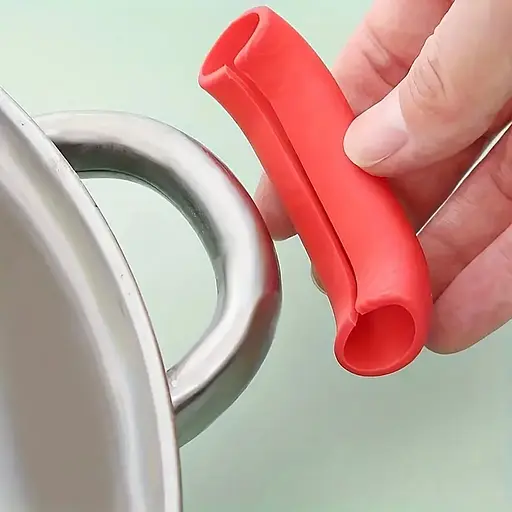 Силиконовые накладки прихватки для горячих ручек кастрюли и сковороды (набор из 2 шт.), Kitchen Master Зелёный 87266 - фото 7