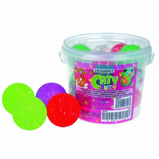 Игрушка для кошек TatraPet Мячик разноцветный 3.5 см 18 шт.