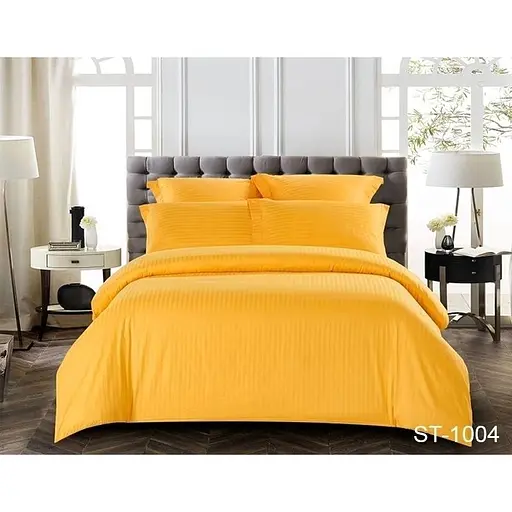 Комплект постільної білизни TAG Tekstil King Size Жовтий 000142174 (ST-1004)