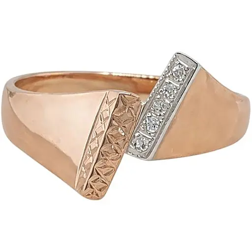 Золотое кольцо с бриллиантами. 841402 17 - фото 1