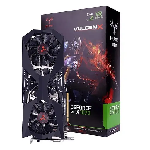 Відеокарта Colorful iGame GTX 1070 8Gb Vulcan X OC (090210HWA1V) (GDDR5, 256 bit, PCI-E 3.0 x16) Б/в - фото 5