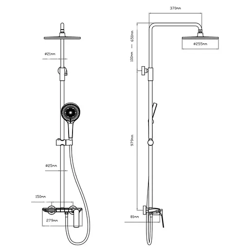 Душова система універсальна Qtap Slavonice Chrome з виливом QTSLA111CRM45904 - фото 11