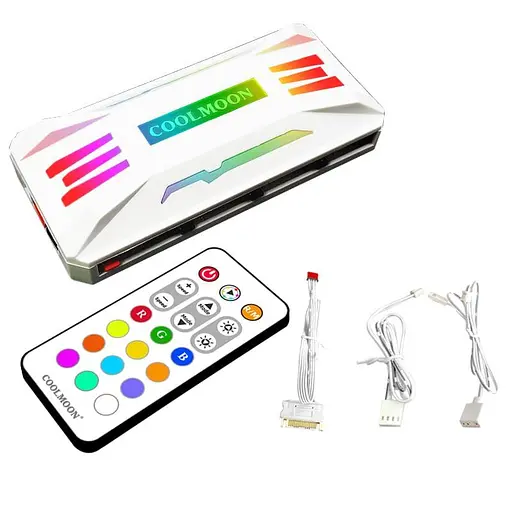 Контролер Coolmoon PWM ARGB controller (CM-PA1-W) White - фото 1