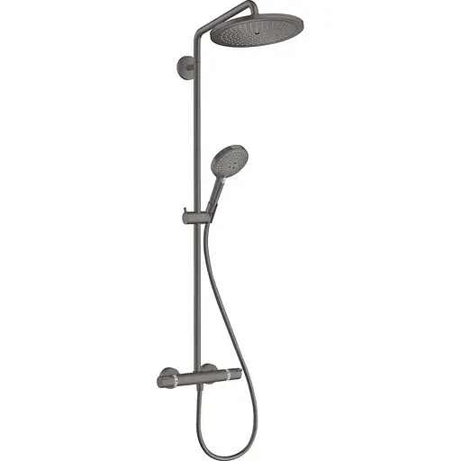 Душова система Hansgrohe Croma Select S 280 1jet Showerpipe з термостатом Brushed Black Chrome 26890340, Шліфований чорний хром - фото 1