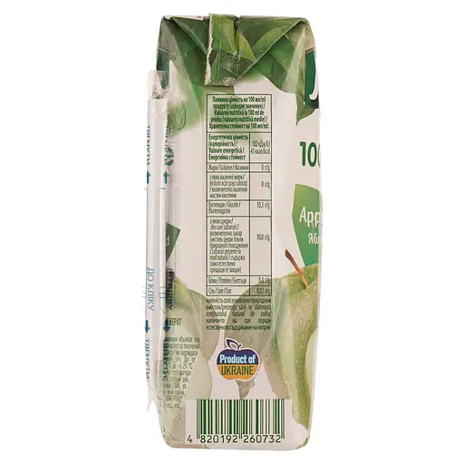 Упаковка сока Jaffa 100% Juice яблочный осветленный 3.75 л (250 мл х 15 шт.) - фото 4