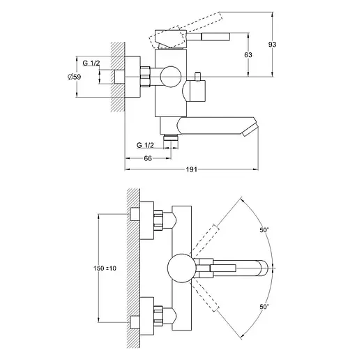 Змішувач для ванни Zegor SAP3-B090 Нержавіюча сталь 30412 - фото 3