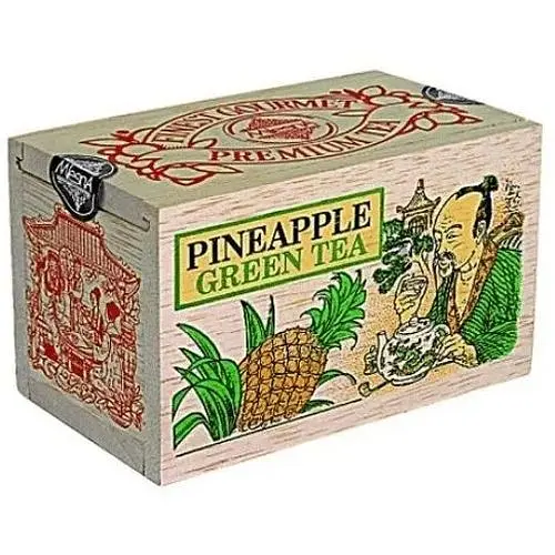 Чай зелений Mlesna Ананас дерев'яна коробка 100 г - фото 1