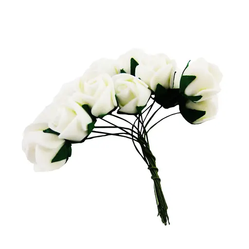 Декоративные розы для творчества Bambi KV-726 пучок 12 штук - фото 1