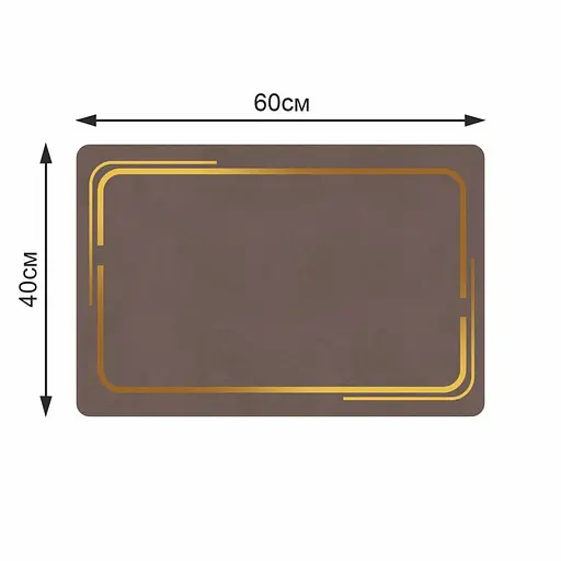 Суперпоглощающий Диатомитовый Коврик Aquarius для ванной 40 х 60 см Коричневый Мрамор - фото 2