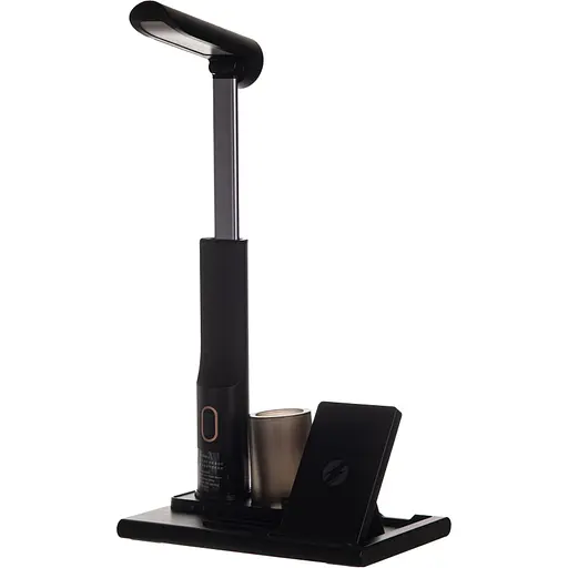 Лампа настільна TheGeneral HaloFlow з бездротовою зарядкою чорна (40041719-01)