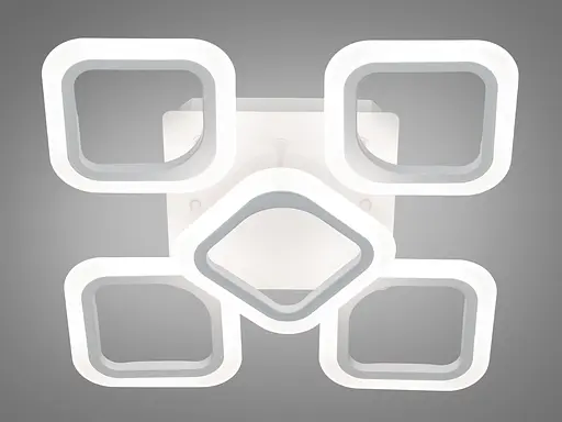 Стельова світлодіодна люстра на пульті з димером, 60 Вт, біла - фото 2