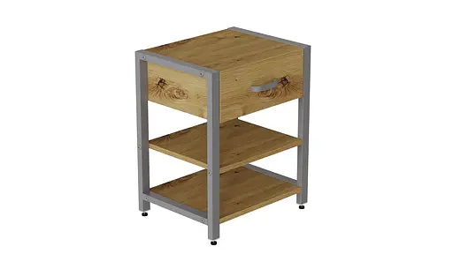 Тумба універсальна Ferrum-decor Вів'єн 1/2 50x41x40 сірий ДСП Дуб Артізан 16мм (FRD-104135) - фото 7