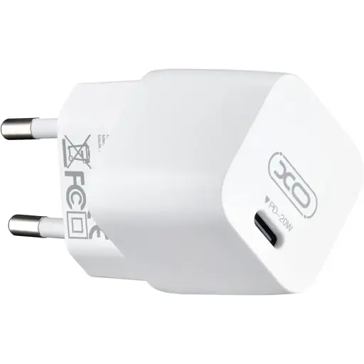 Мережевий зарядний пристрій XO CE01 EU 20W PD Fast Charger Materials are CE certified Білий - фото 1