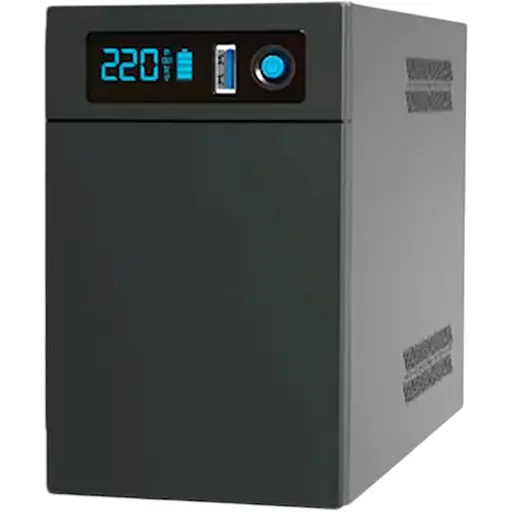 Источник бесперебойного питания (ИБП) Ritar E-RTM-LI-800 (480W), LCD, AVR, 3st, 2xSCHUKO socket, АКБ LiFePO4x12V77Wh, Metal Case (225*85*141) 3,3 кг (300*278*4)
