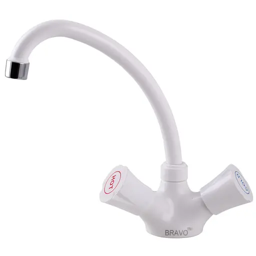 Змішувач для кухні Bravo B2-00-203 термостійкий ABS пластик Білий - фото 3