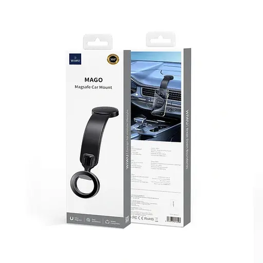 Холдер Wiwu Wi-CH053 MAGO Series Magsafe Car Mount Чорний - фото 2