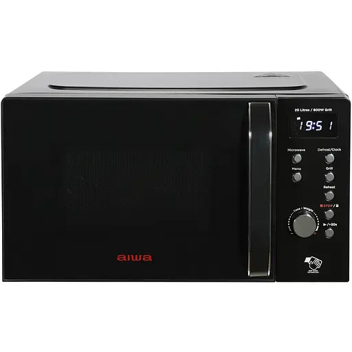 Микроволновая печь AIWA NAMICOOK CRYSTAL20 MW-202DG BK 20л/700Вт/гриль/ Child LOCK/черная - фото 1