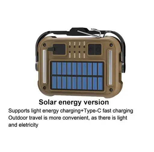 Кемпинговый фонарь TZD-01 PRO COB White+Yellow+Red+Blue Power Bank Желтый - фото 5