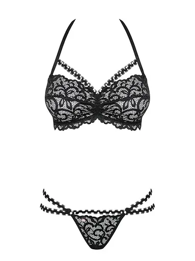 Сексуальний комплект білизни Obsessive Joylace S/M чорний - фото 5