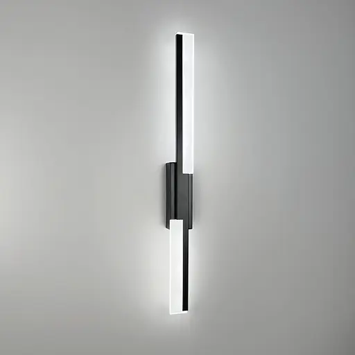 Ліве бра Line F у видовженому чорному корпусі 60 см WJ09/600 L BK  - фото 2