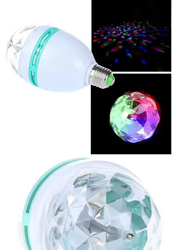 Диско шар светильник светодиодный WD-055 диско лампа в патрон E27 стробоскоп для вечеринки - фото 3