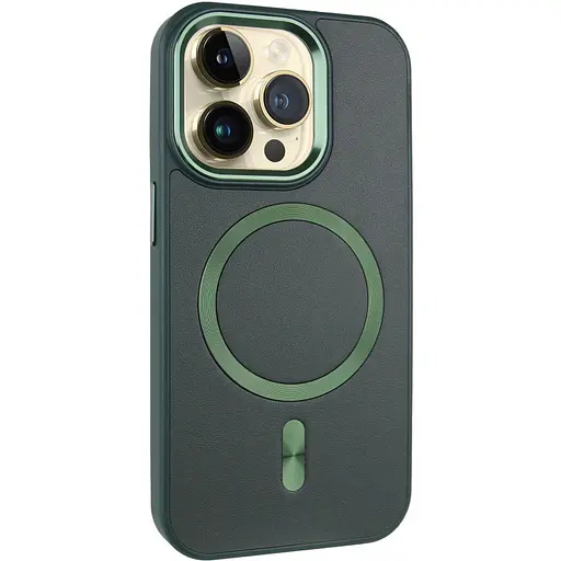 Шкіряний чохол Epik SnapCase with MagSafe для Apple iPhone 15 Pro Max 6.7 Green