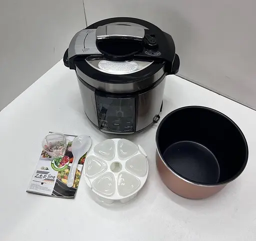 Мультиварка скороварка Zepline ZP-125 Чаша 7л  29 програм 3000Вт Сріблястий/Чорний - фото 7