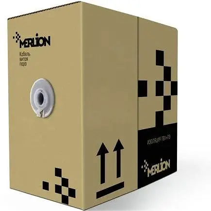 Кабель Merlion КВПЕПп 100 4х2х0,50 FTP-cat.5E СU ізоляція ПЕ екр. з дротом. 1х1,2 - фото 1