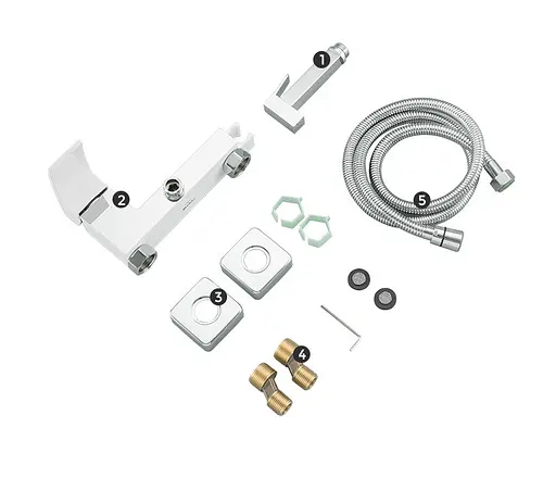 Змішувач для гігієнічного душу зовнішнього монтажу 150 мм Gappo G2007-8, білий/хром, Хром - фото 4