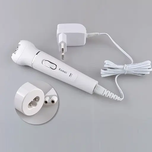 Эпилятор аккумуляторный Kemei KM-2199 5в1 Белый - фото 10