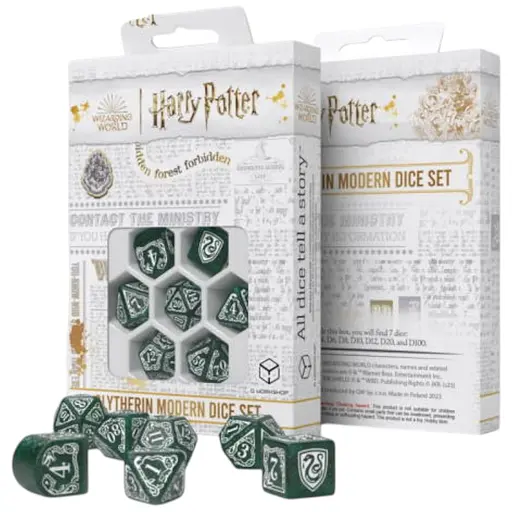 Набір кубиків Harry Potter. Slytherin Modern Dice Set - Green , 7 шт. (190142/2023/2/A)