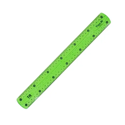 Лінійка неломайка ESA-0031 м'який пластик, 30 см Зелений