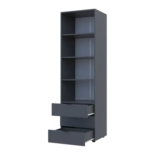 Пенал для одягу Doros Гелар Графіт 3Ш 60х49.5х203.4 (41516132) - фото 3