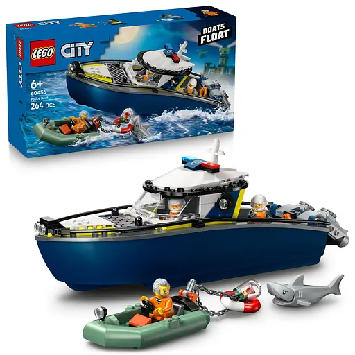 Конструктор LEGO City Преследование на полицейском катере 264 детали (60456) - фото 4