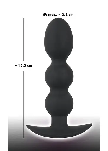 Анальна пробка Orion Black Velvets Heavy Beads 13.3 см (чорний) - фото 10