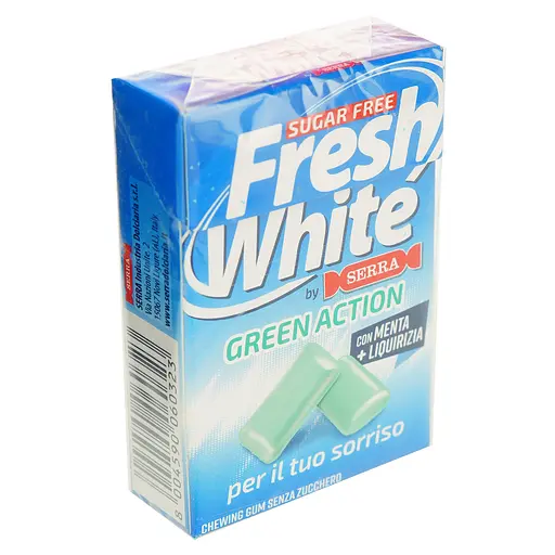 Жевательная резинка Fresh White Green Action без сахара 28 г - фото 2
