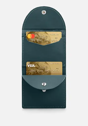 Кожаный кошелек 2.2 зеленый - фото 5