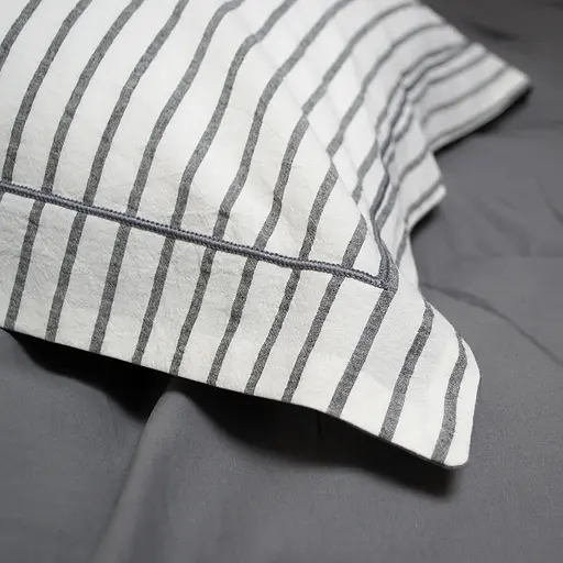 Постільна білизна Lotus Home Timeless антрацит євро (svt-2000022350167) - фото 5