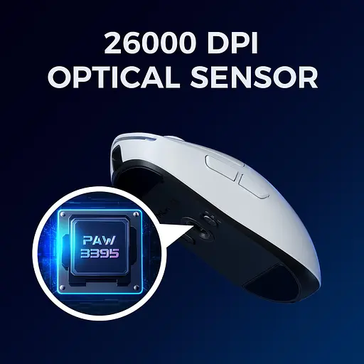 Компьютерная мышь MCHOSE A5 v2 Ultra беспроводная игровая PAW3395, 26000 DPI 2,4G+Bluetooth White  - фото 13