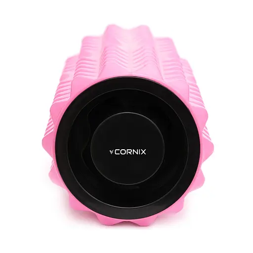 Масажний ролик Cornix EVA 33 x 14 см (валик, ролер) XR-0339 Pink - фото 4