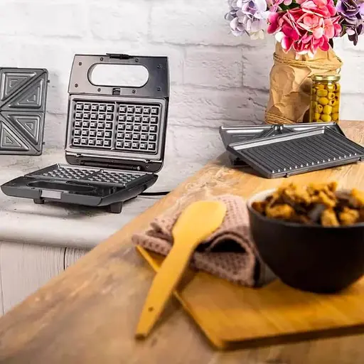 Мультимейкер (Бутербродниця-Вафельниця-Гриль) Gorenje SM703GCB - фото 3